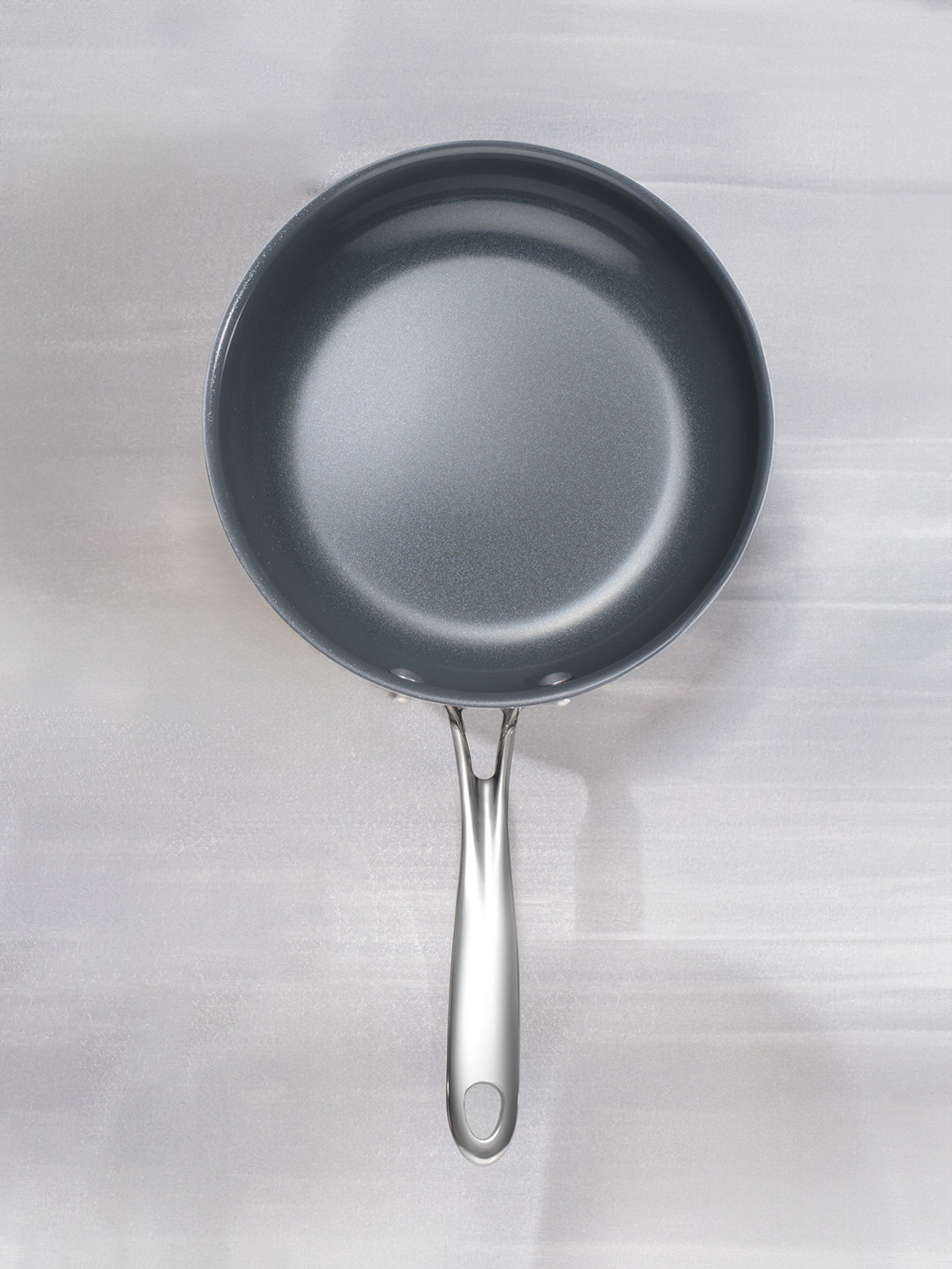 Tramontina Grey & Silver-Toned Stainless Steel Dishwasher Safe Frying Pan