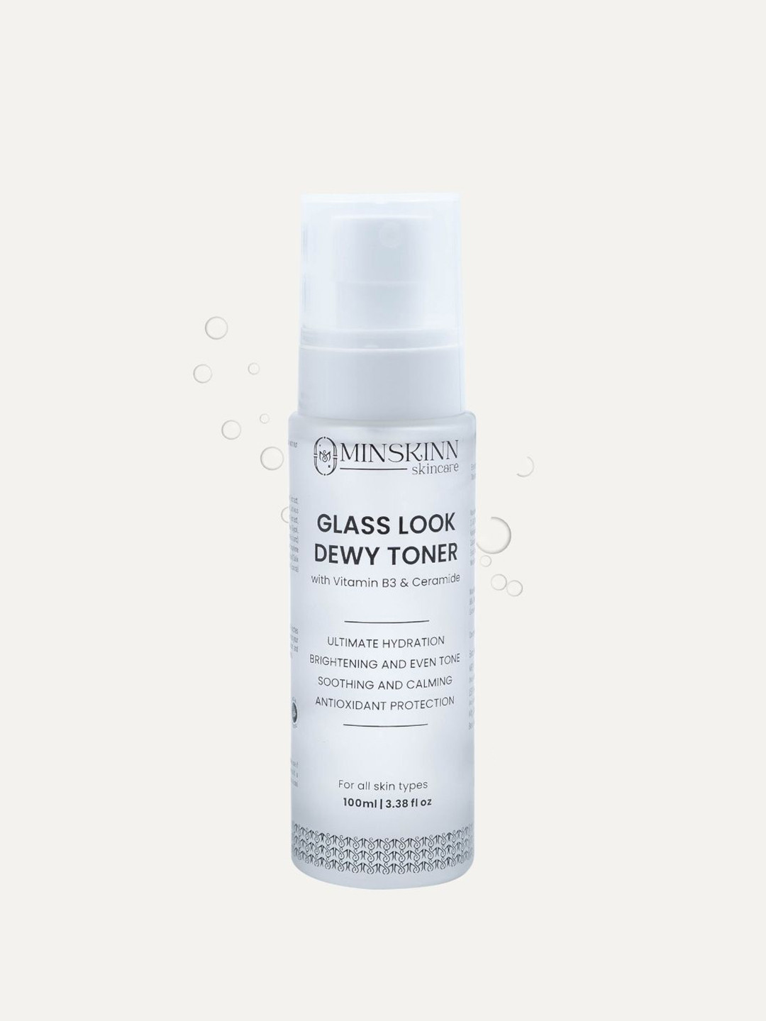 Minskinn Skincare Glass Look Dewy Toner With Aloevera For Hydrating  - 100 ml