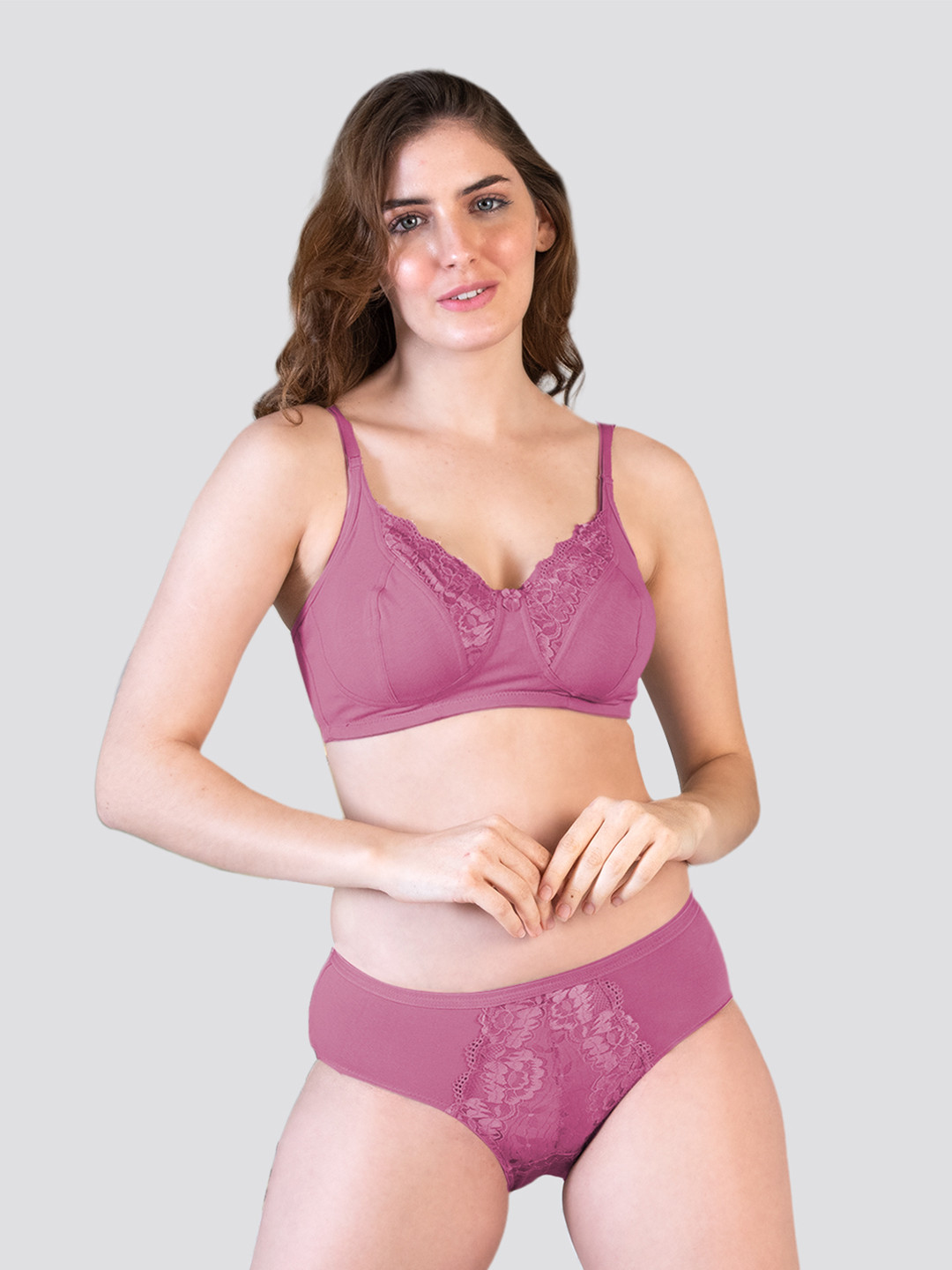 K LINGERIE Malini Set Self Design Shoulder Strap lingerie BLSH