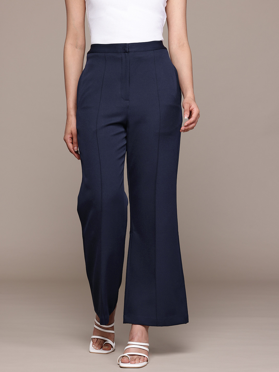 Label Ritu Kumar Solid Fitted Trousers