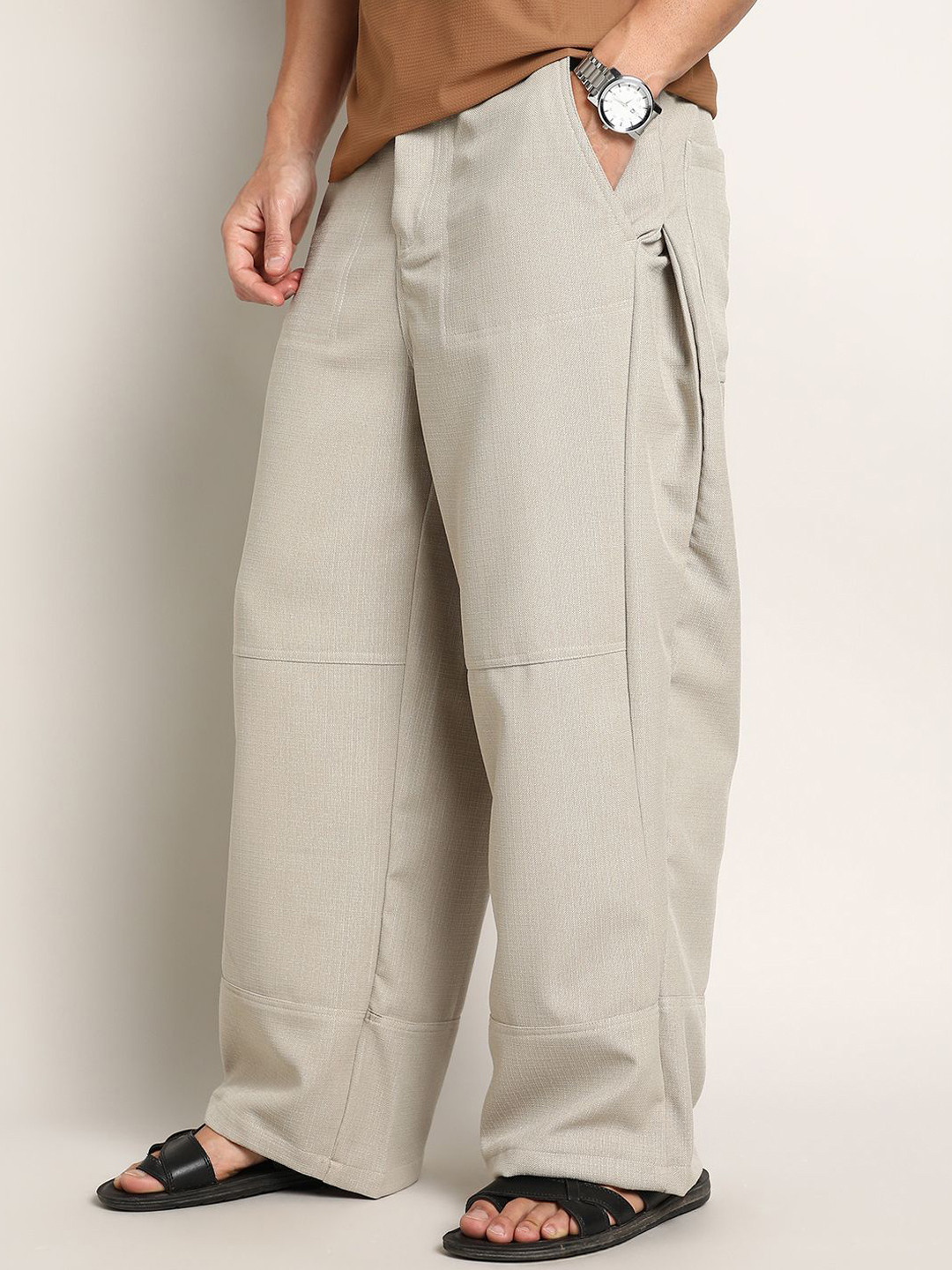 Campus Sutra Men Comfort Bootcut Trousers