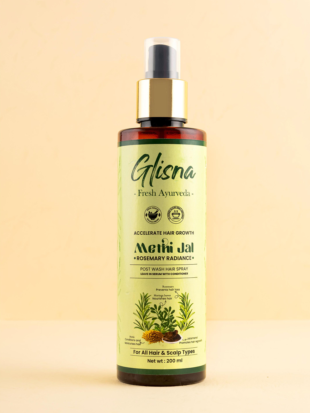 GLISNA Rosemary Methi Jal For Accelarate Hair Growth - 200 ml