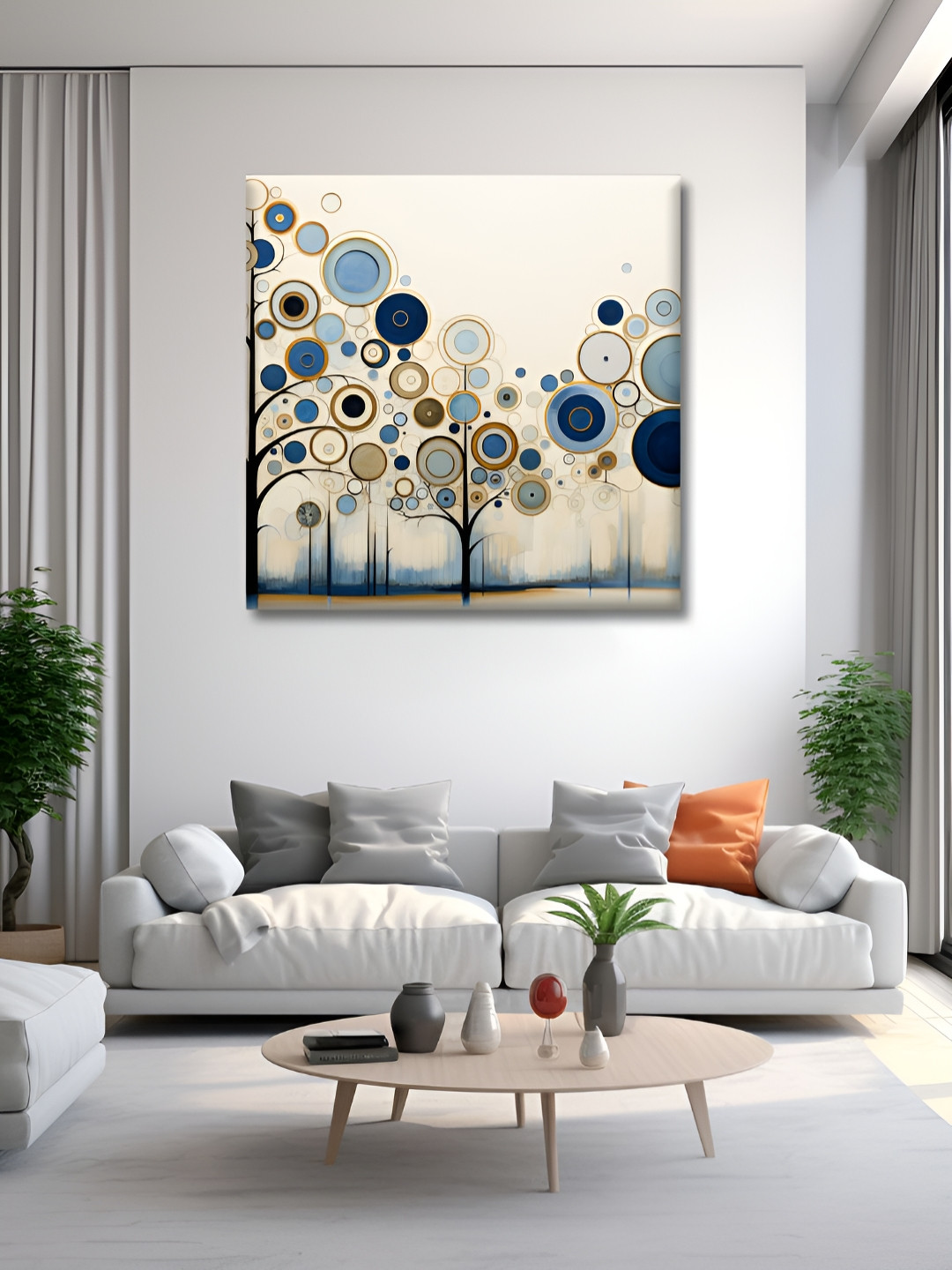 OLIVE TREE Tree Canvas Wall Square Paintings Wall Art - 24x24In