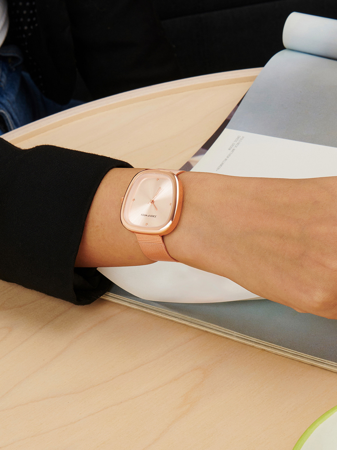 JOKER & WITCH Women Mother of Pearl Dial & Stainless Steel Bracelet Style Watch AMWW986