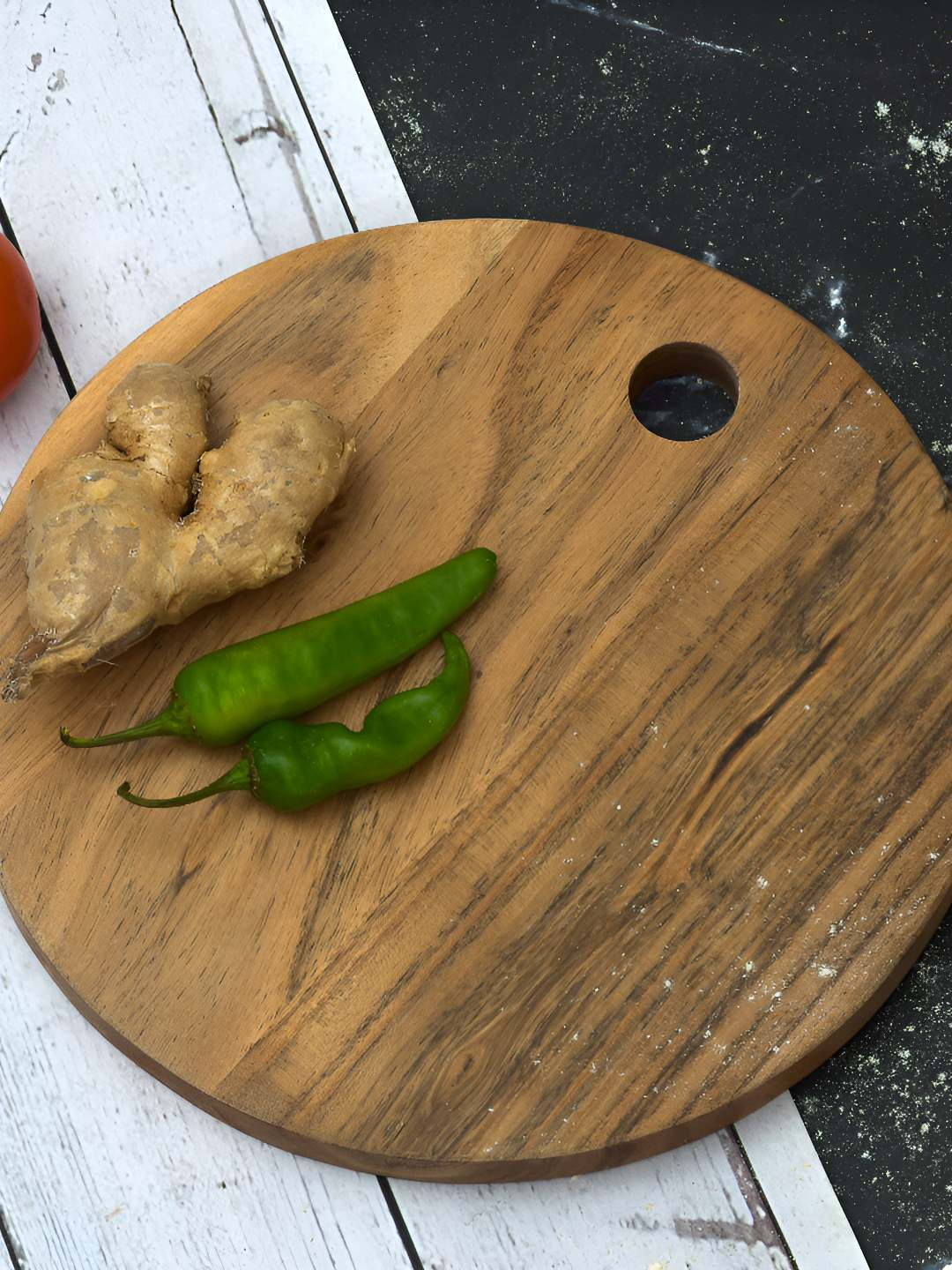 oggn Brown Natural Acacia Wooden Chopping Board