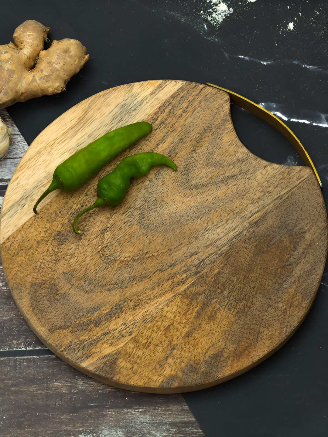 oggn Brown Natural Mango Wooden Chopping Board