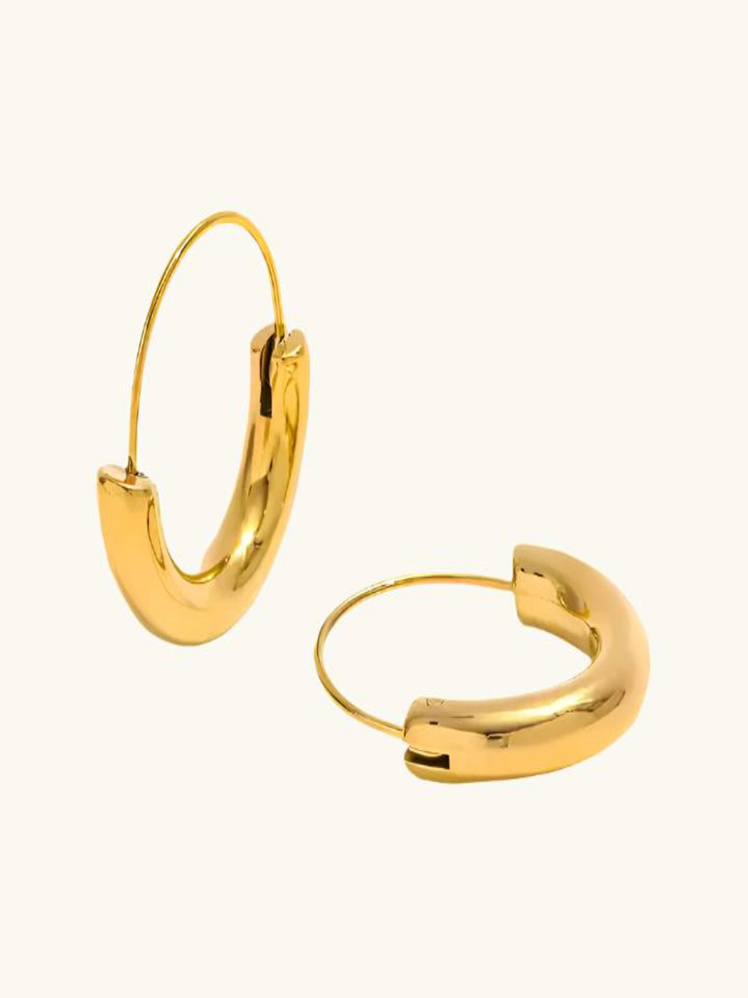 Zaisha 18K Gold Plated Moon Drop Earrings