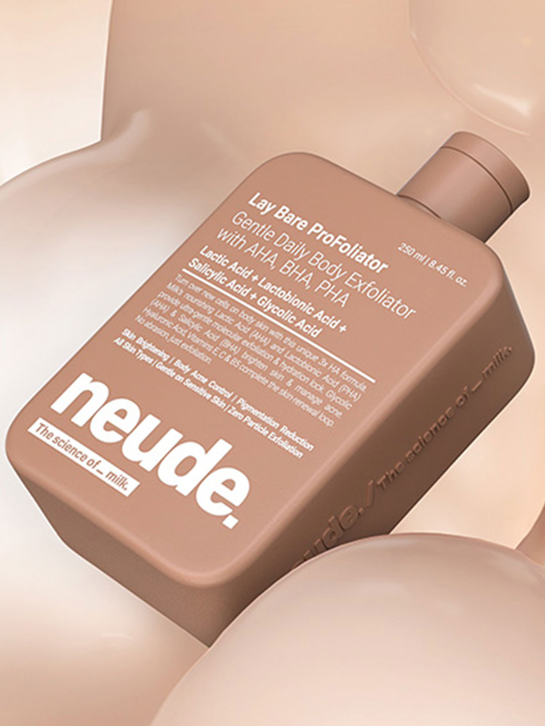 Neude Skin Lay Bare Lactobionic Acid PROfoliator Body Exfoliator Scrub - 250ml