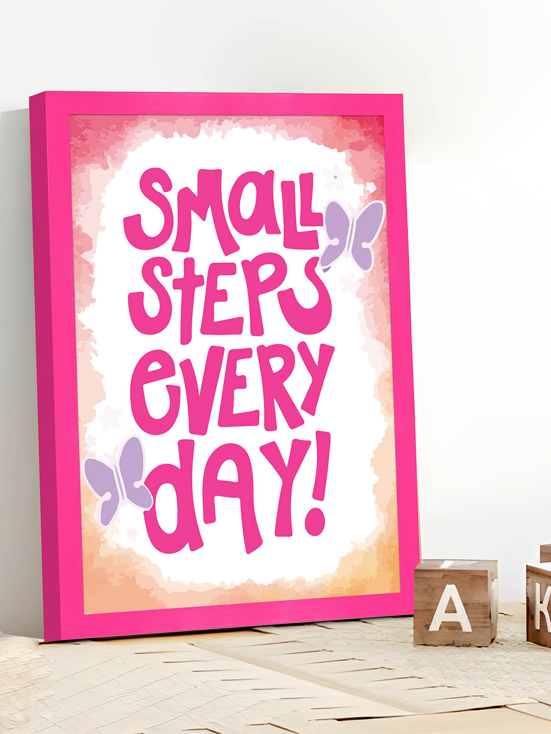 Art Street Pink & White Positive Affirmation Printed Wall Art