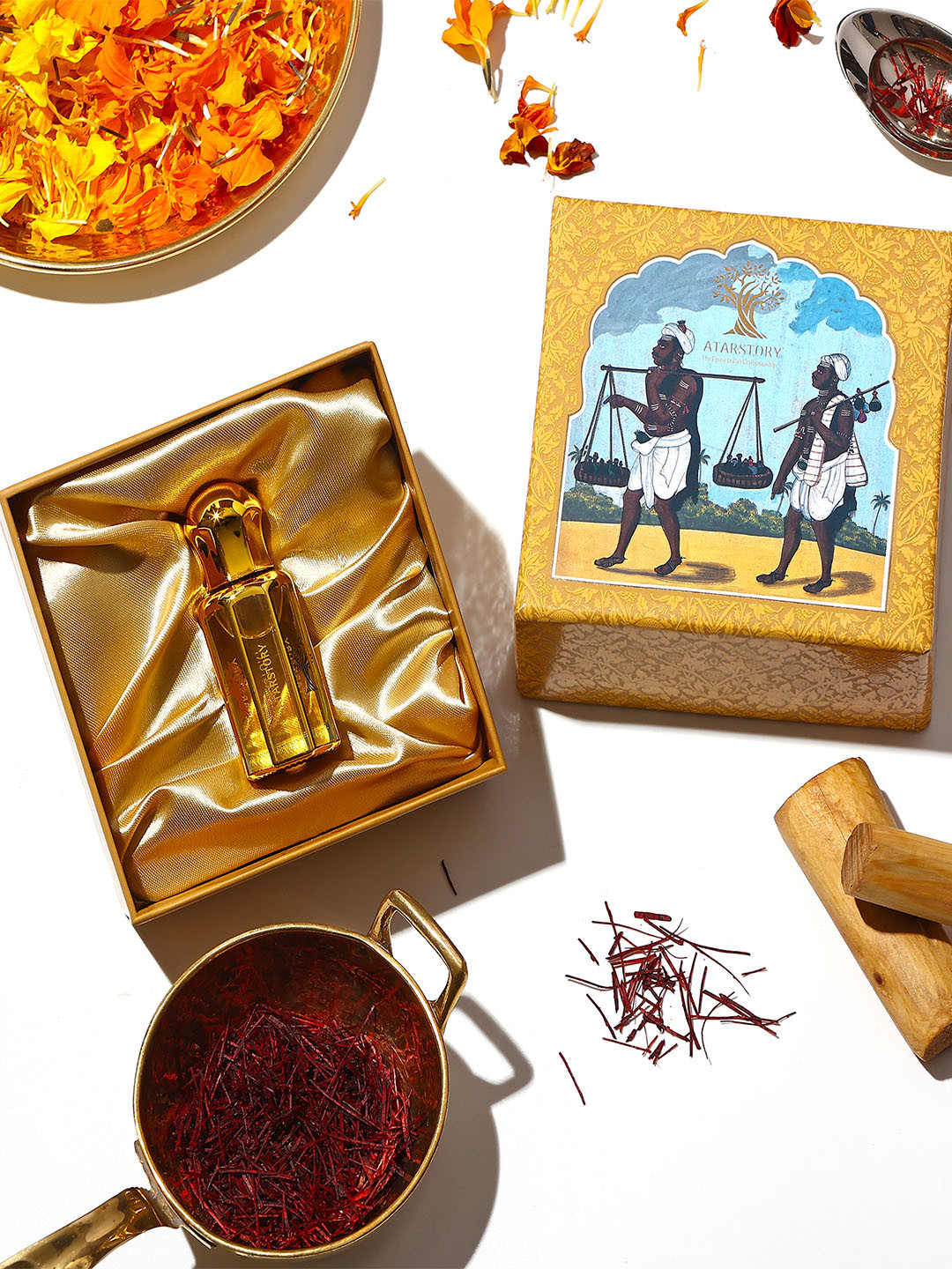 ATARSTORY Kesar Chandan Best Long Lasting Herbal Alcohol Free Attar 12 ml