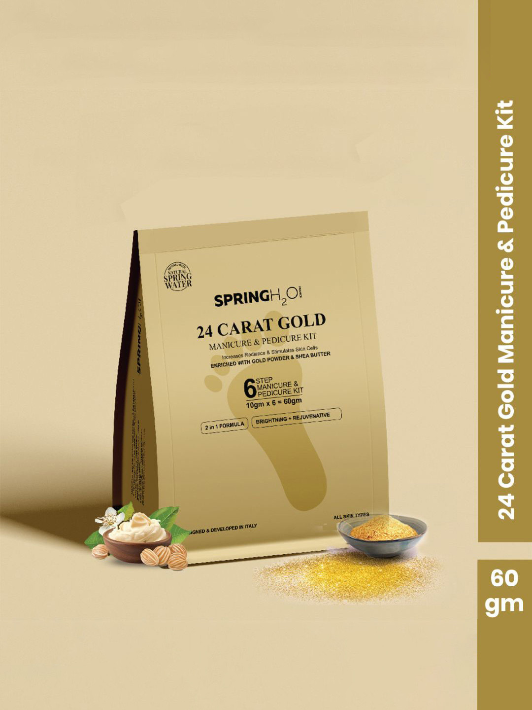 Spring H2O 24 Carat Gold Manicure & Pedicure Kit - 60 g