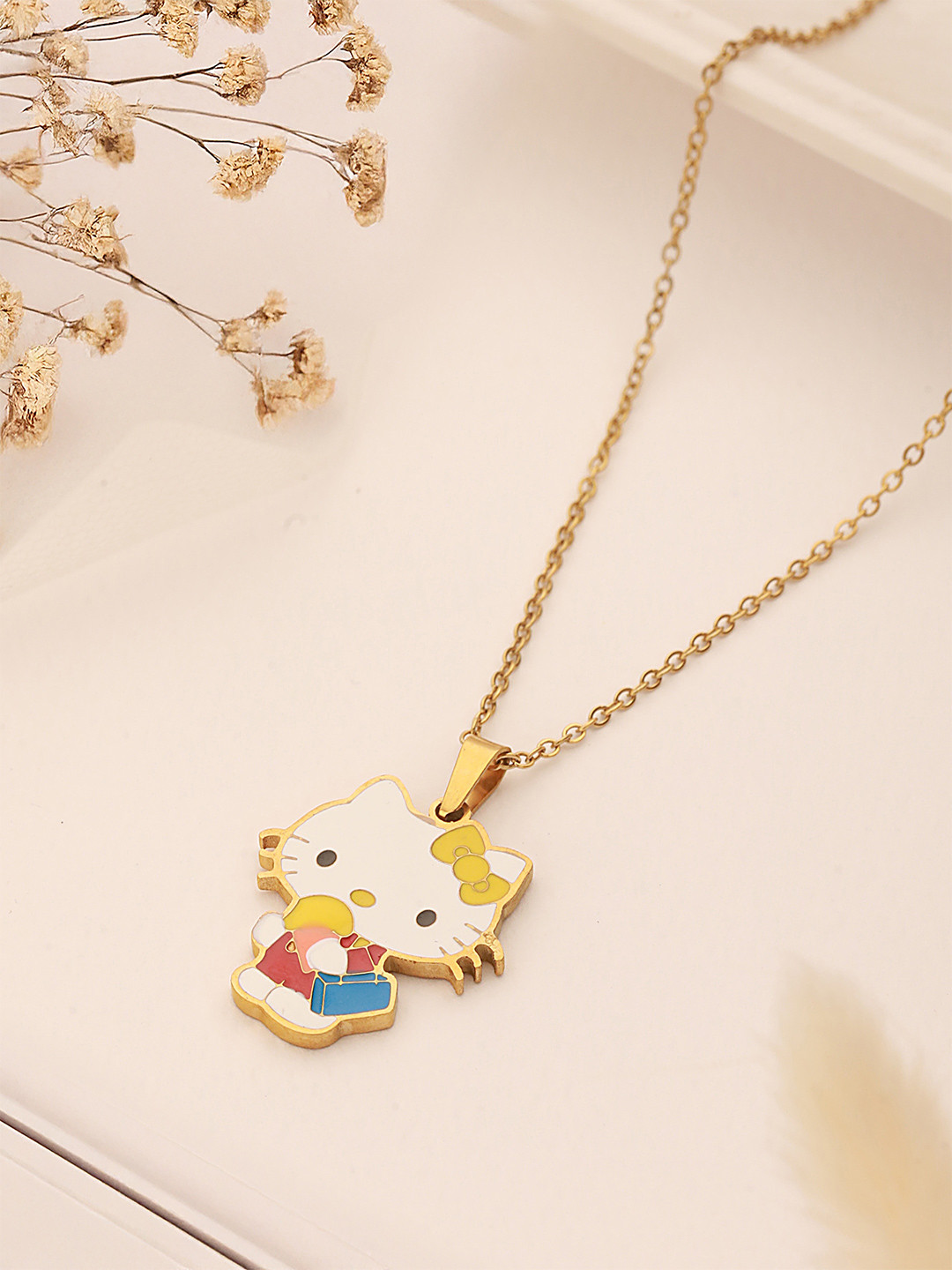 Zaisha 18K Gold Plated Pretty Kitty Chain Necklace