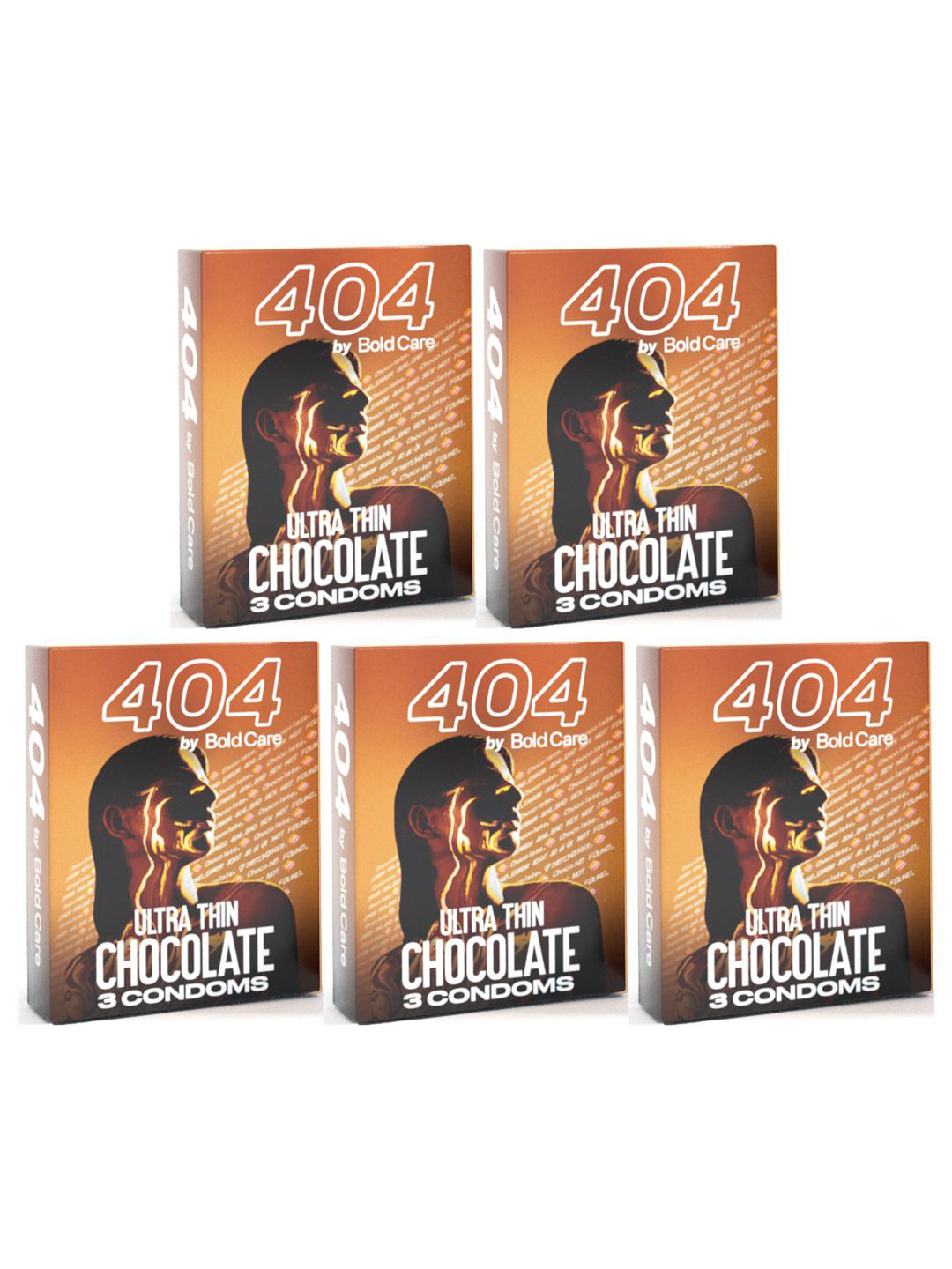 Bold Care Set Of 5 Premium Chocolate Condoms - 3 Pcs Each