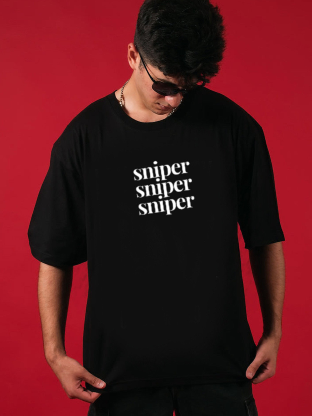 TheBTclub Men Activchill Sniper Oversized T-shirt