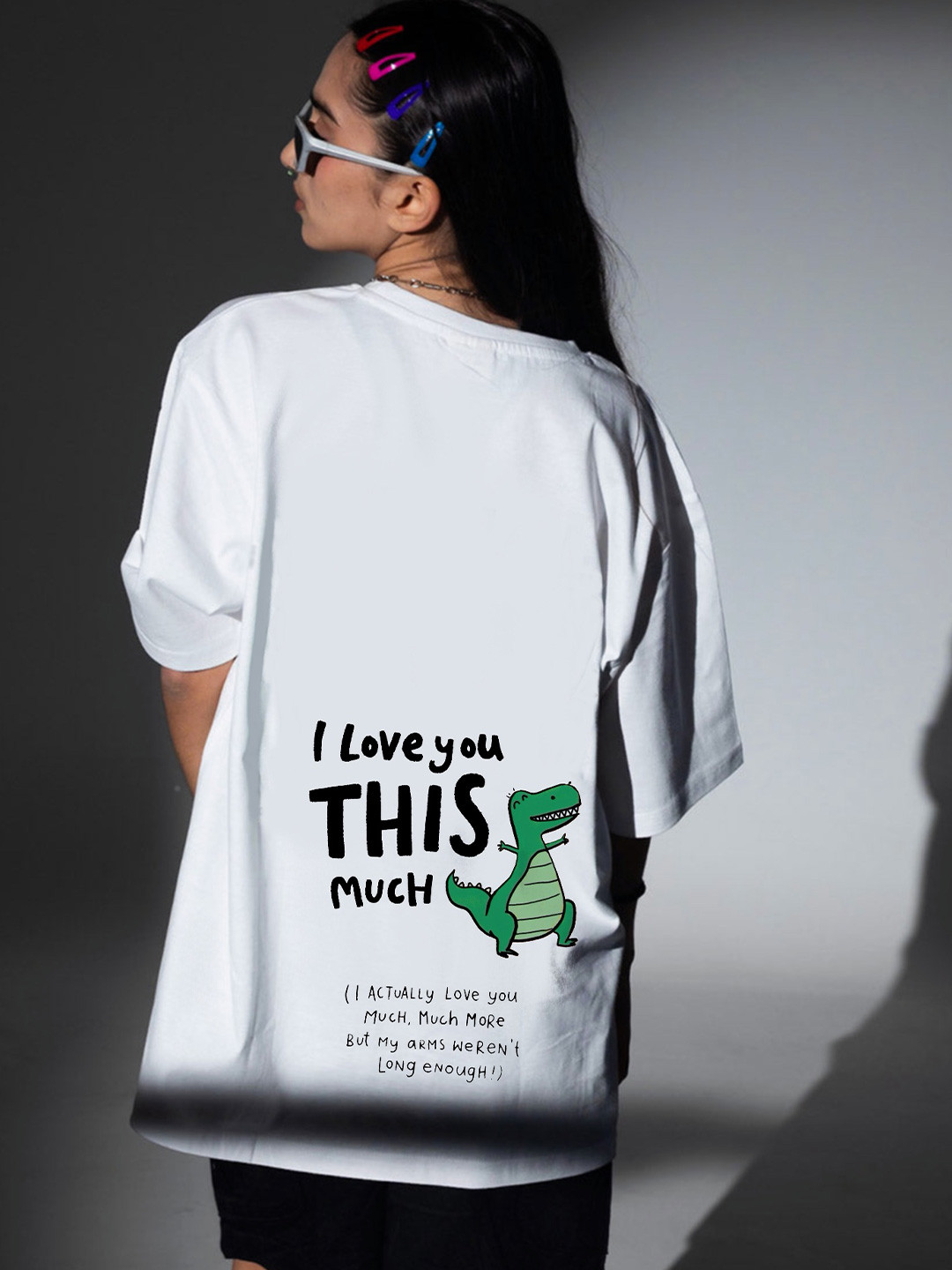 TheBTclub Women Tiny Arms Oversized T-Shirt