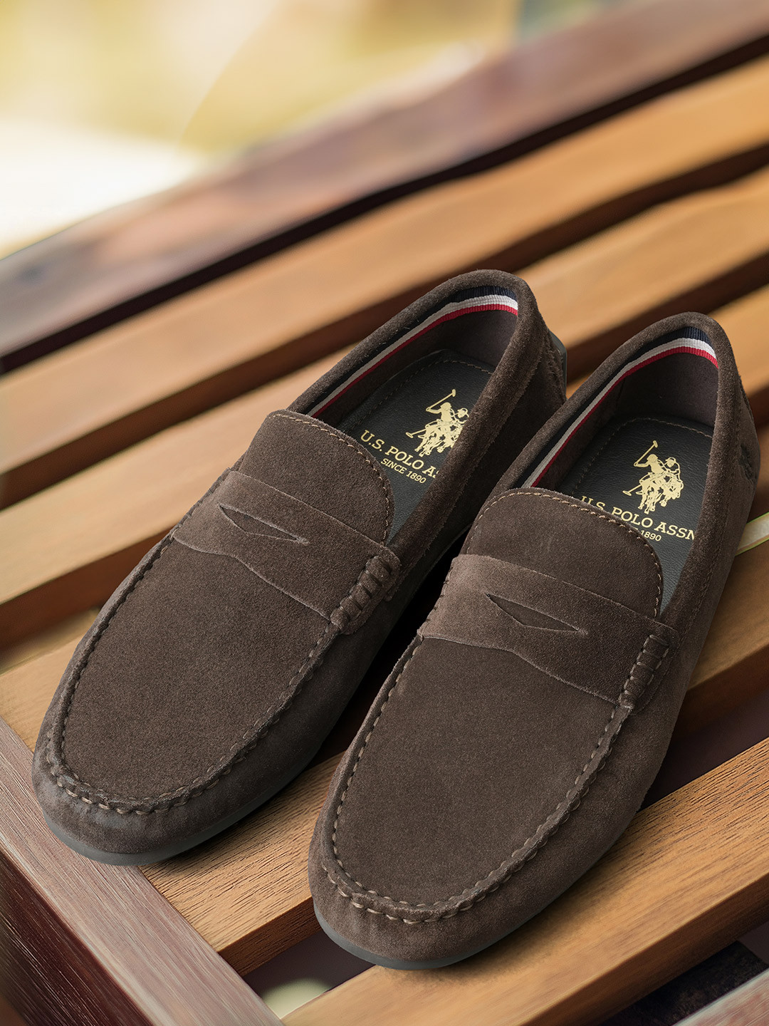 U.S. Polo Assn. Men Suede Upper with rubber sole loafers