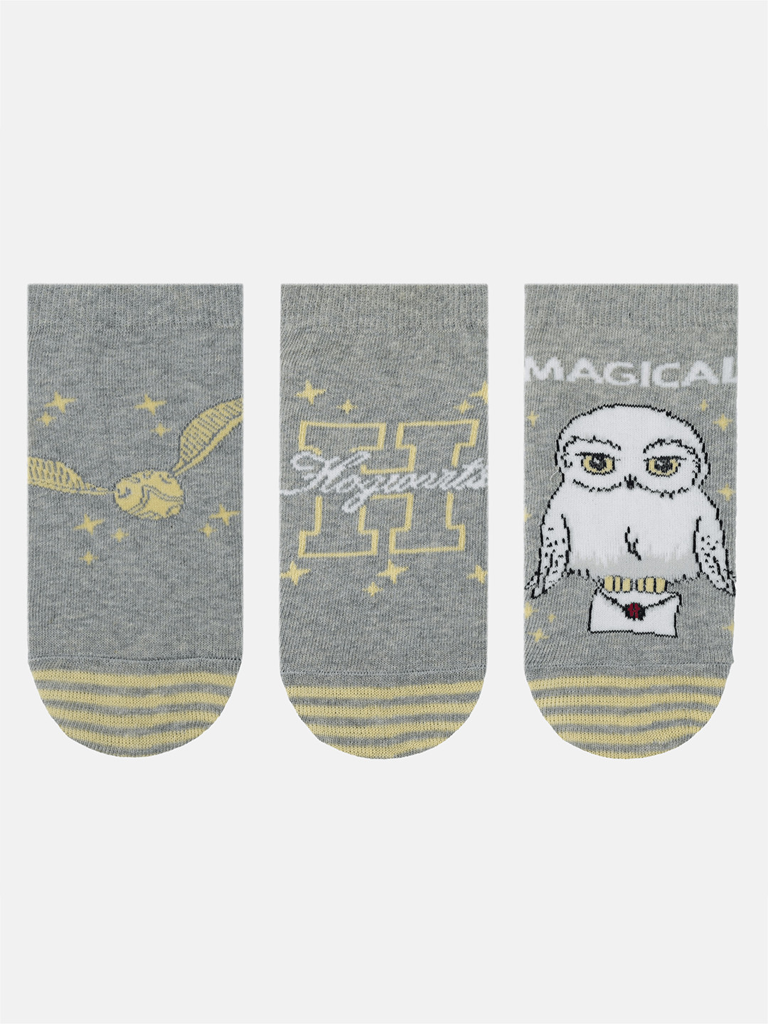 Socksxpress Women Pack of 3 Harry Potter Hogwarts Fur Lowcut Ankle Socks