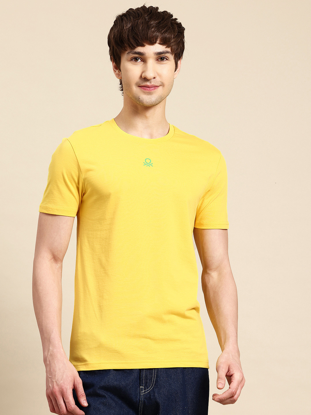 United Colors of Benetton Brand Logo Printed Short Sleeves  T-shirt