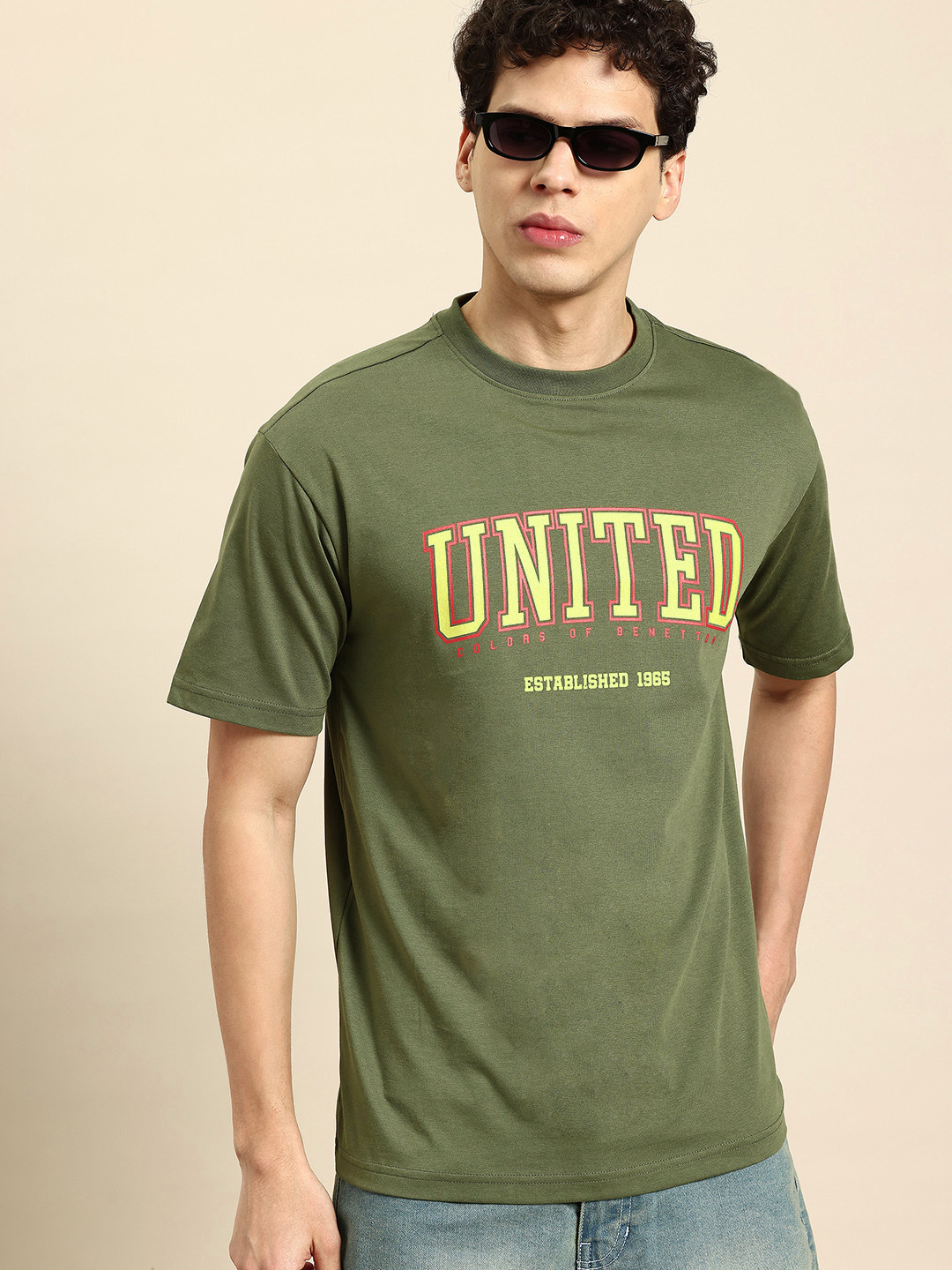 United Colors of Benetton Typography Print Relaxed T-shirt