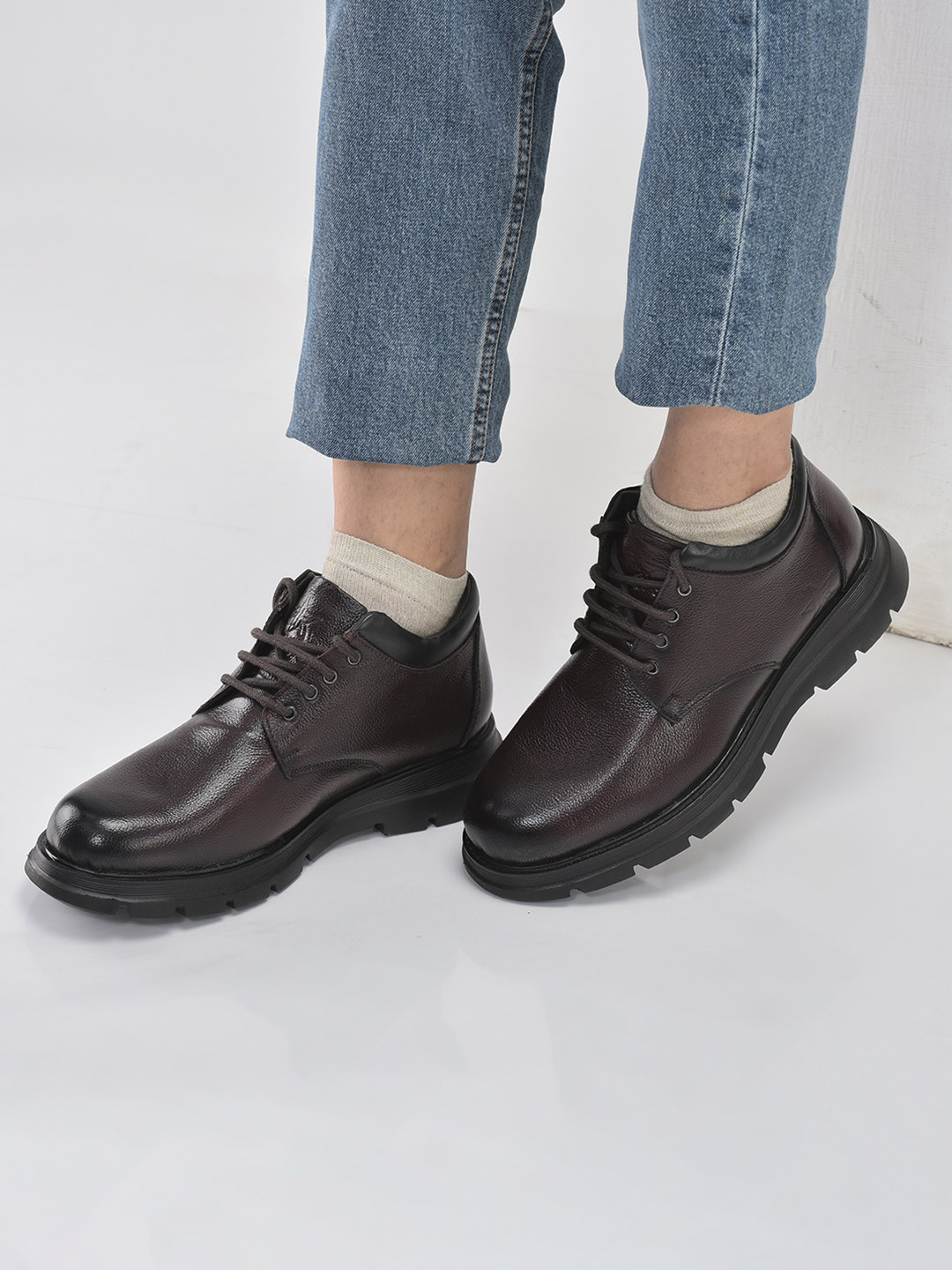 FAUSTO MEN Leather Low Top Regular Boots