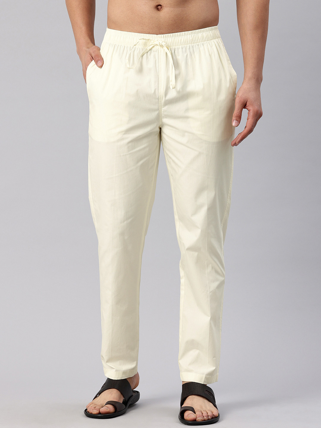 Majestic Man Solid Pure Cotton Pyjama