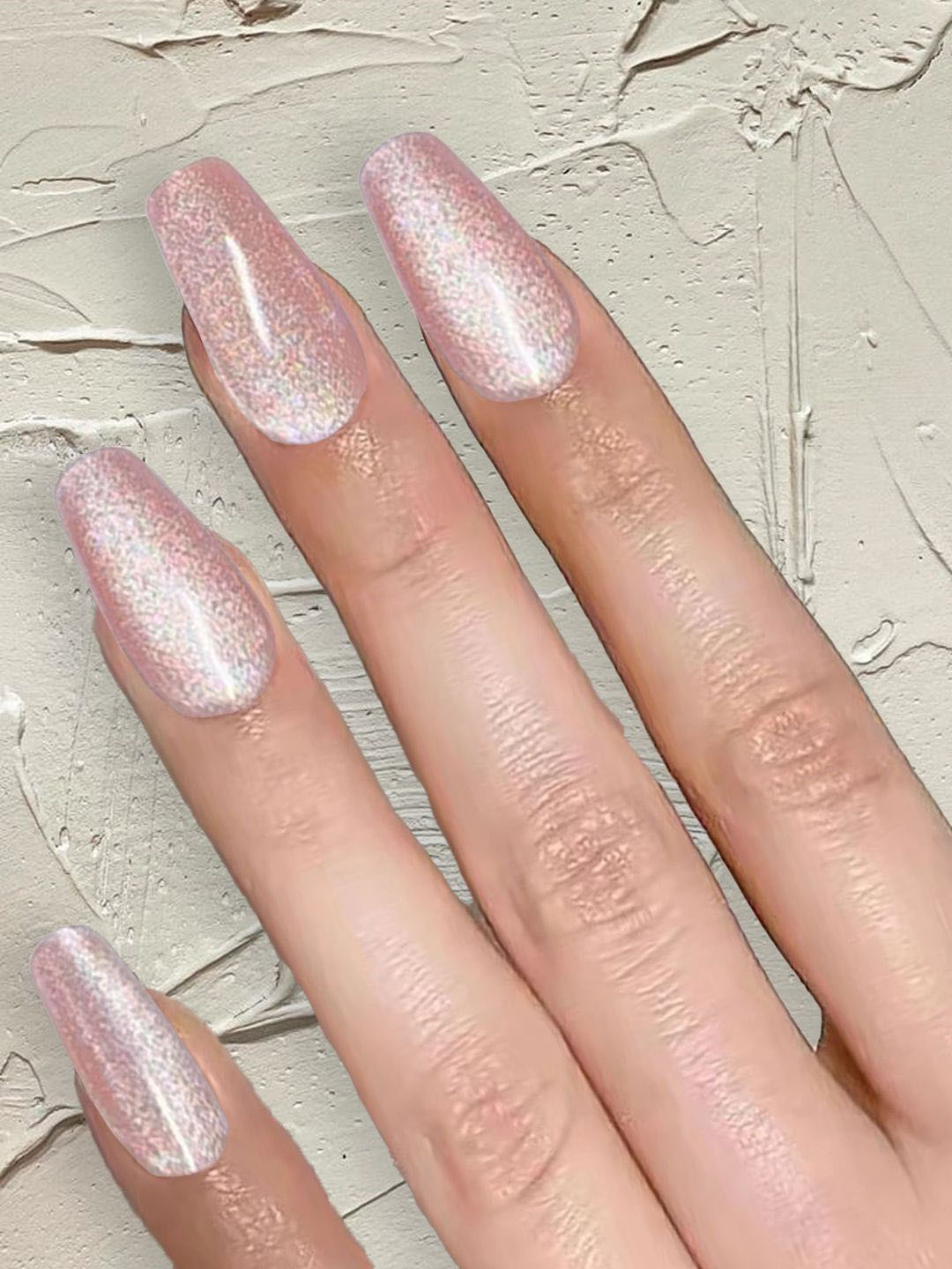 Secret Lives Set Of 24 Cats Eye With Coffin Shape Press On Artificial Nails - Brown