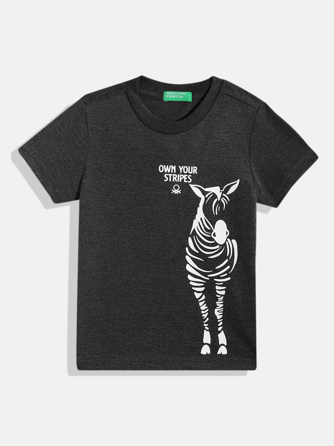 United Colors of Benetton Boys Typography & Animal Graphic Printed T-shirt