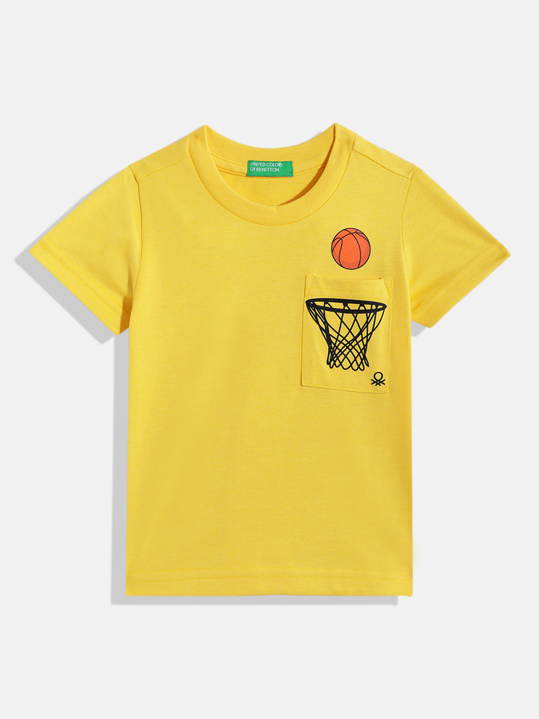 United Colors of Benetton Boys Basketball Printed T-shirt