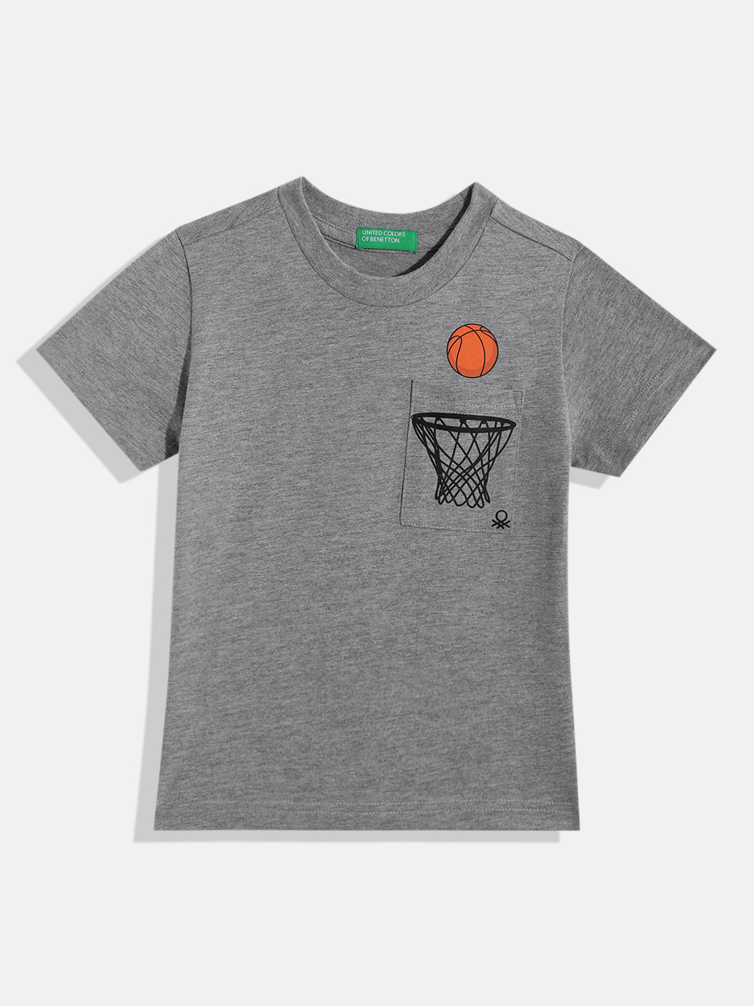 United Colors of Benetton Boys Basketball Printed T-shirt