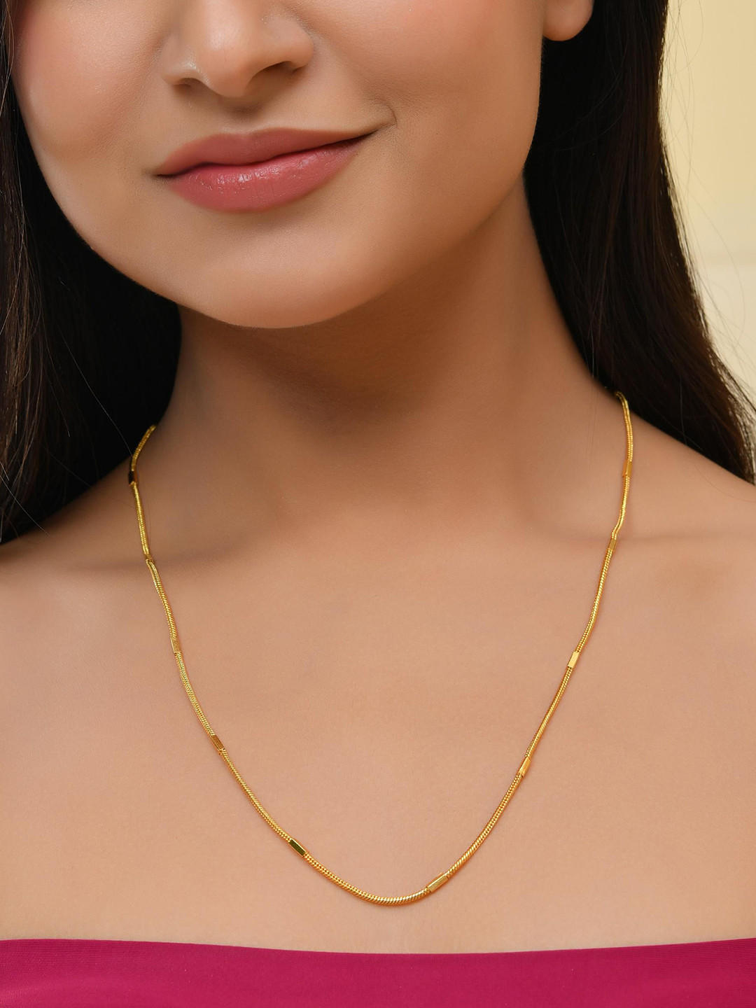 VOJ Gold-Plated Pipe Chain