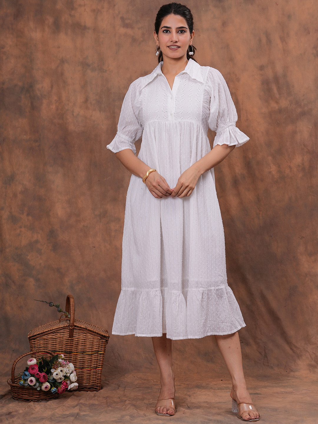 Sencei Women Embroidered Maxi Dress