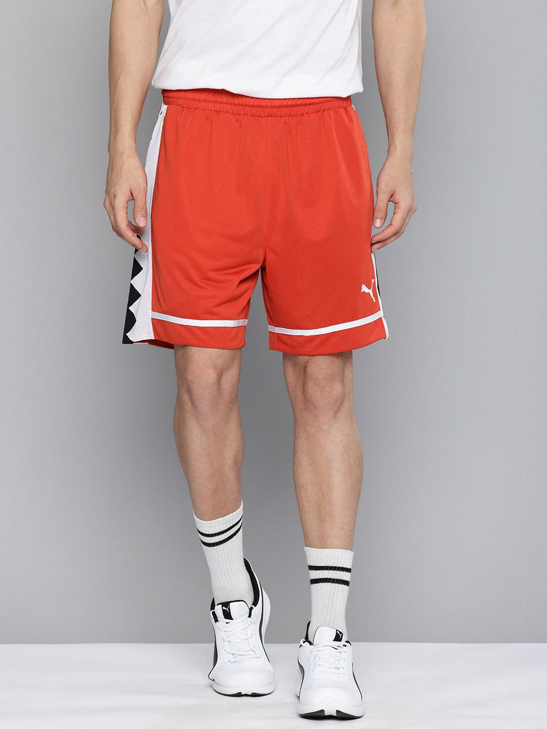 Puma Men The All Jaws DryCell Printed Relaxed Fit Basketball Shorts