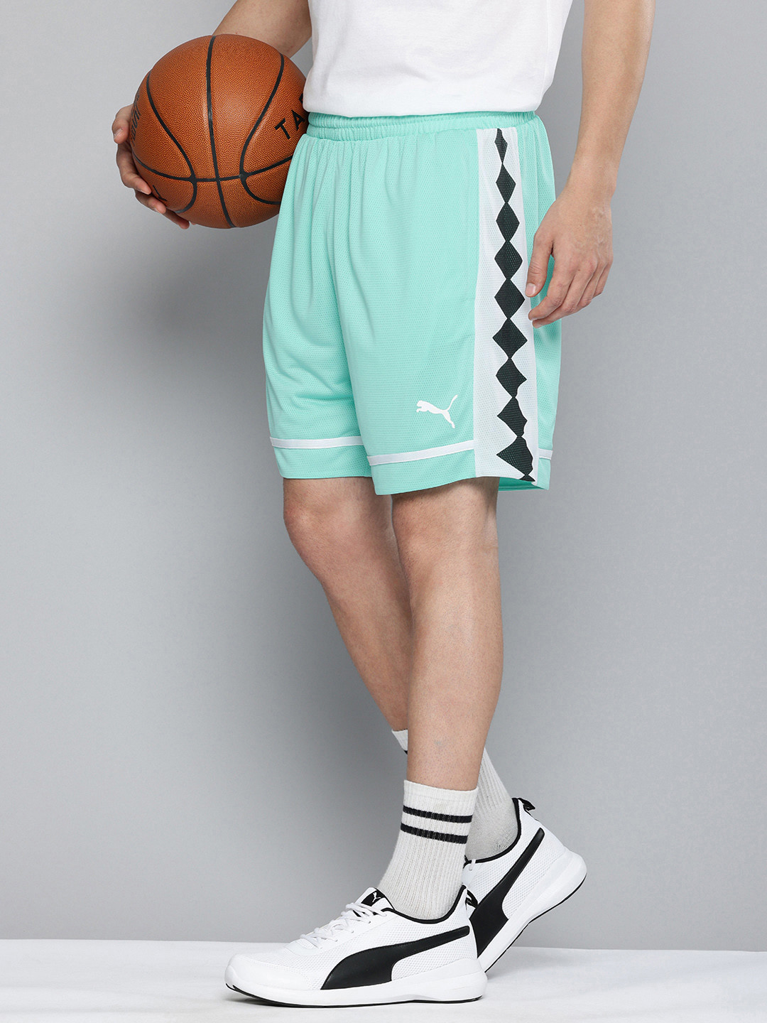 Puma Men The All Jaws DryCell Printed Relaxed Fit Basketball Shorts