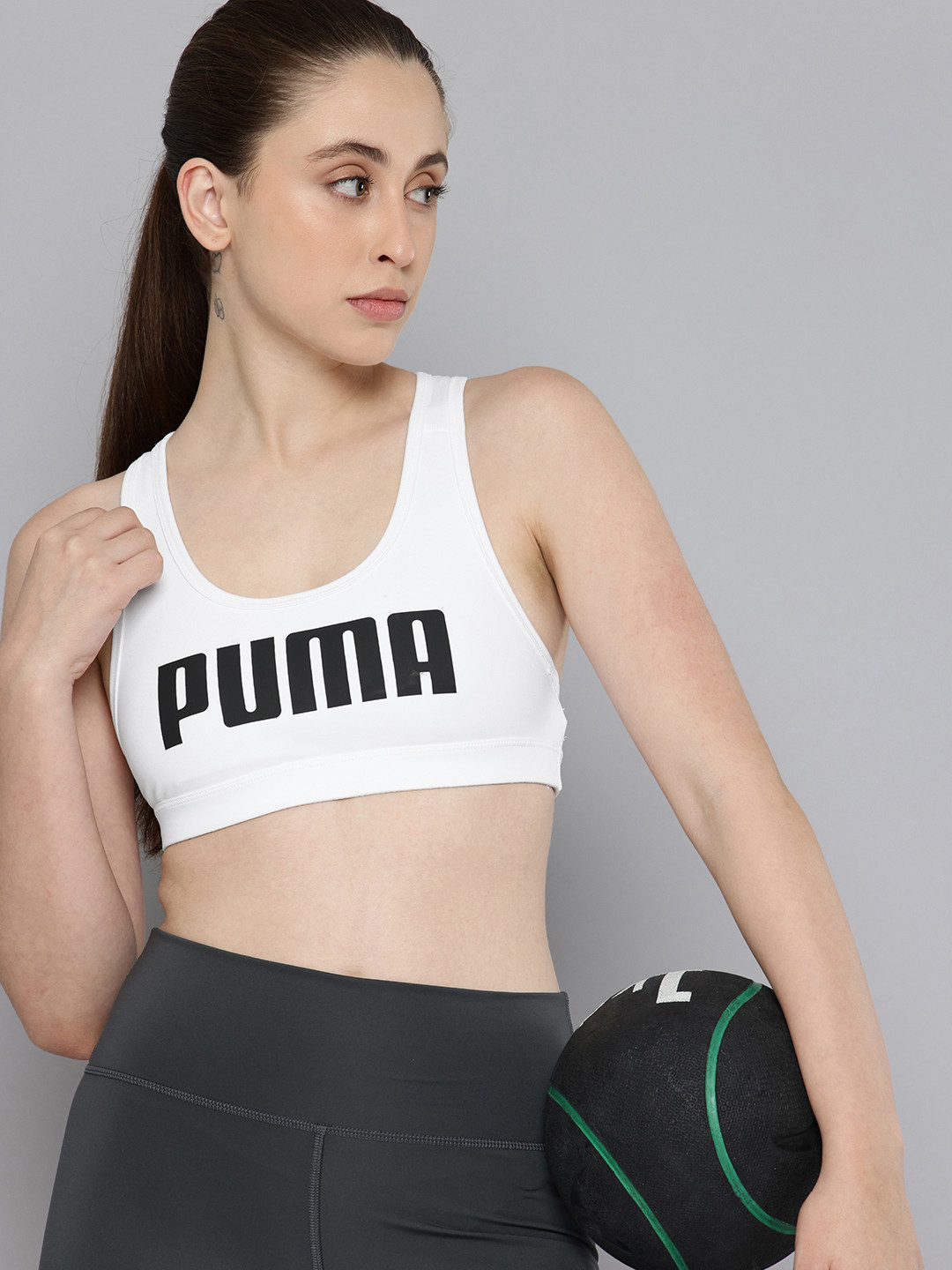 Puma 4KEEPS Brand Logo Printed Medium Coverage dryCELL Training Bra