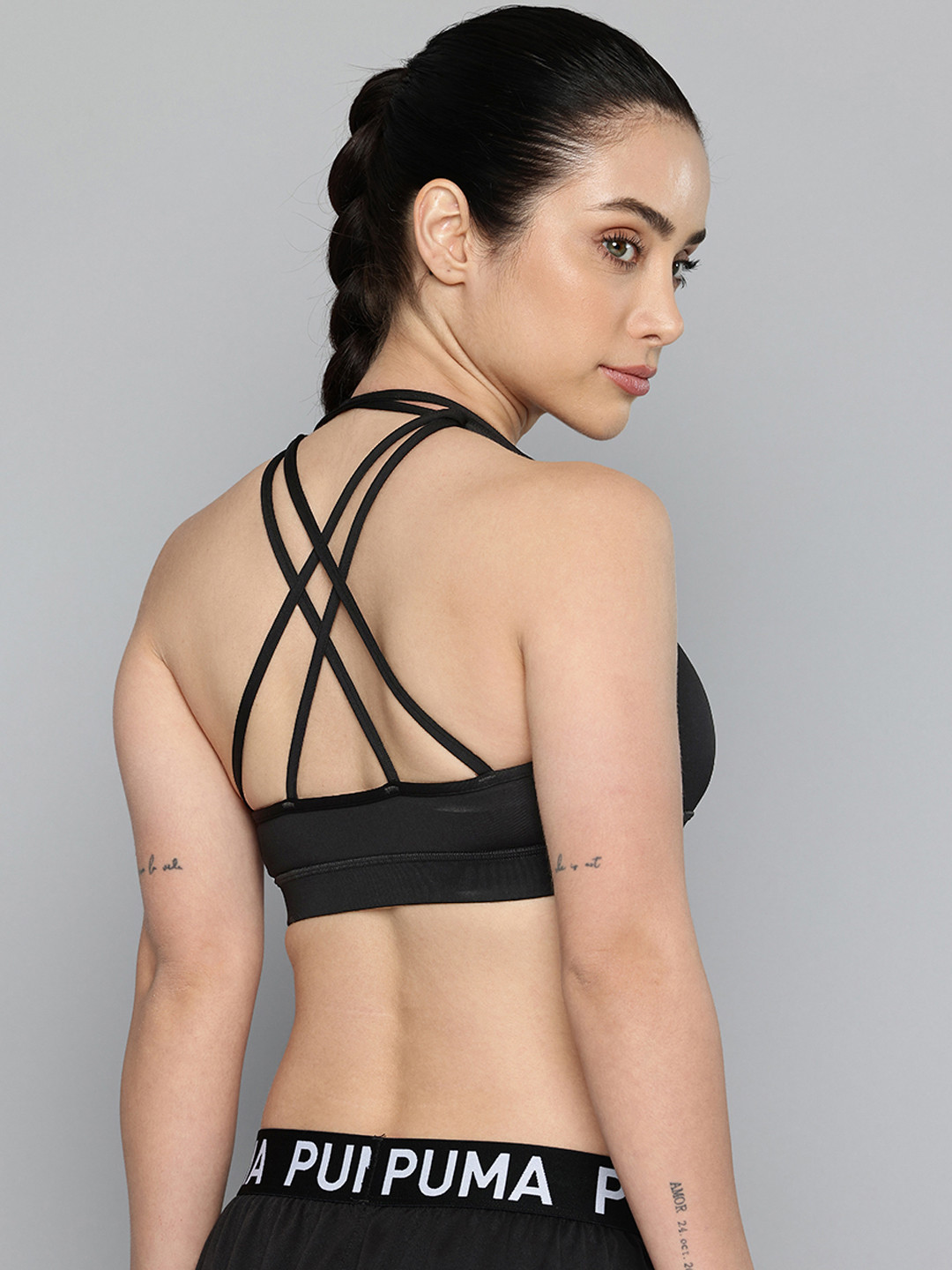 Puma MOVE Strappy Full Coverage Drycell Styled Back Training or Gym Bra 52622451