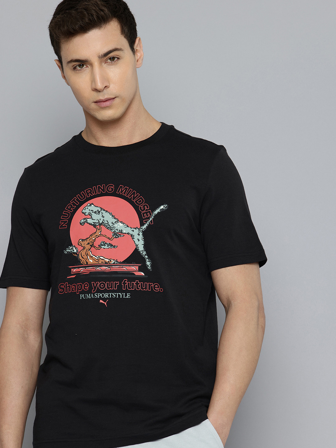 Puma Bonsai Graphic Printed Pure Cotton T-shirt