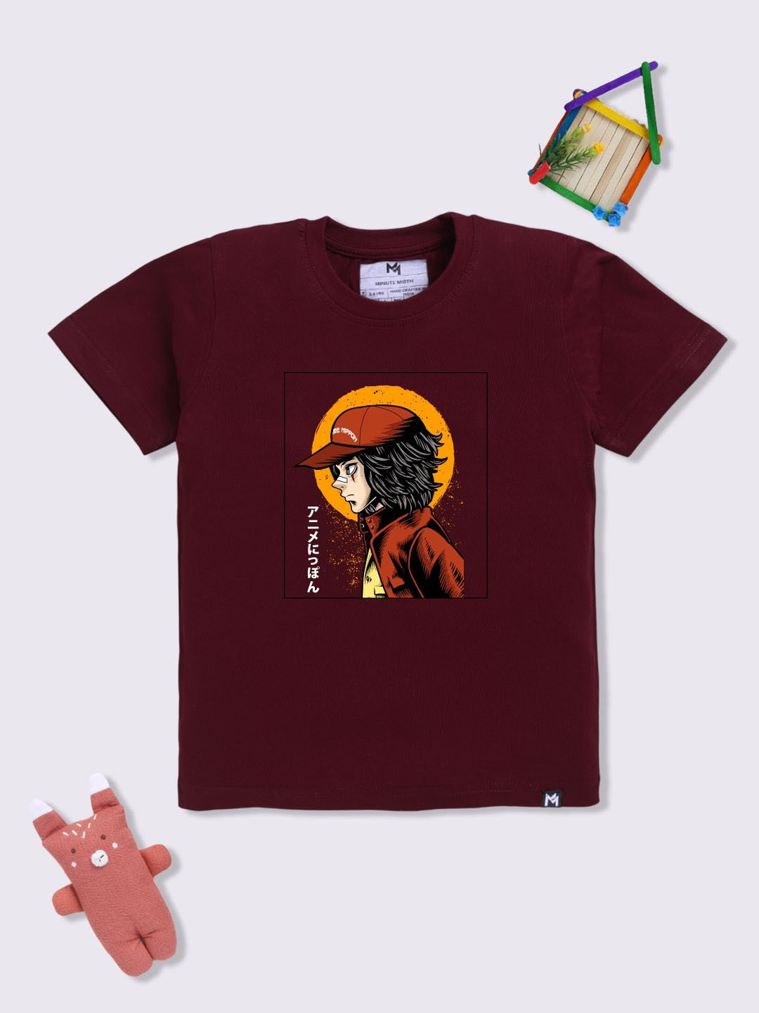 YK X Boys Anime Nippon Printed Pure Cotton T-shirt