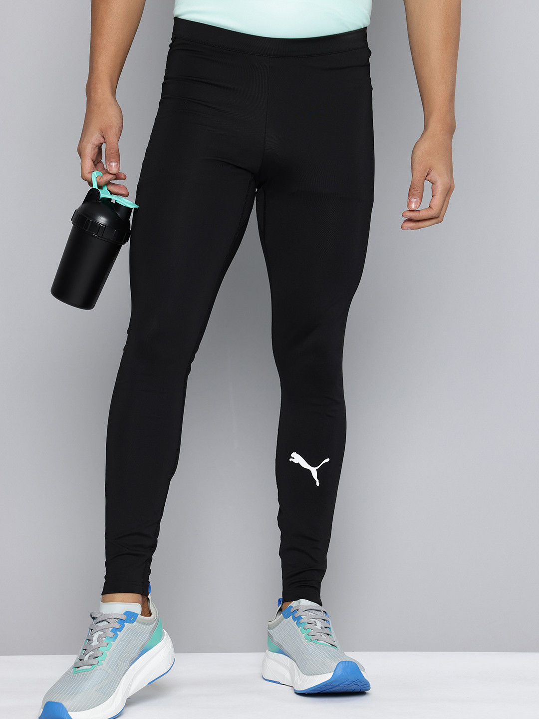 Puma Men Brand Logo Printed Running Tights