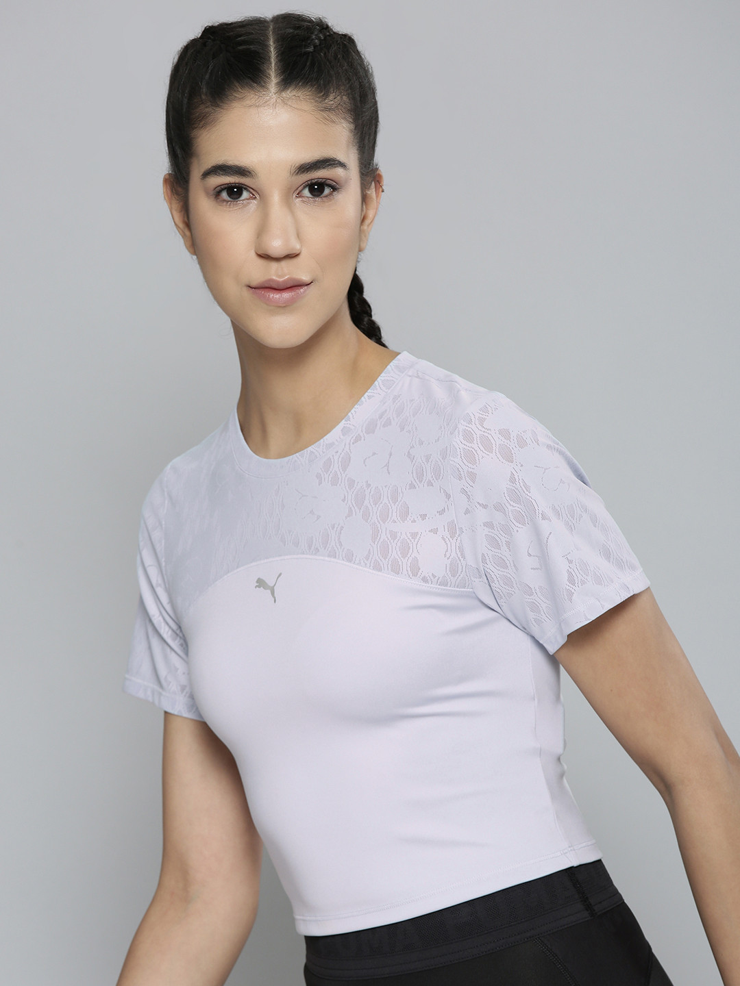 Puma Lace Slim Fit Drycell Training Crop Top