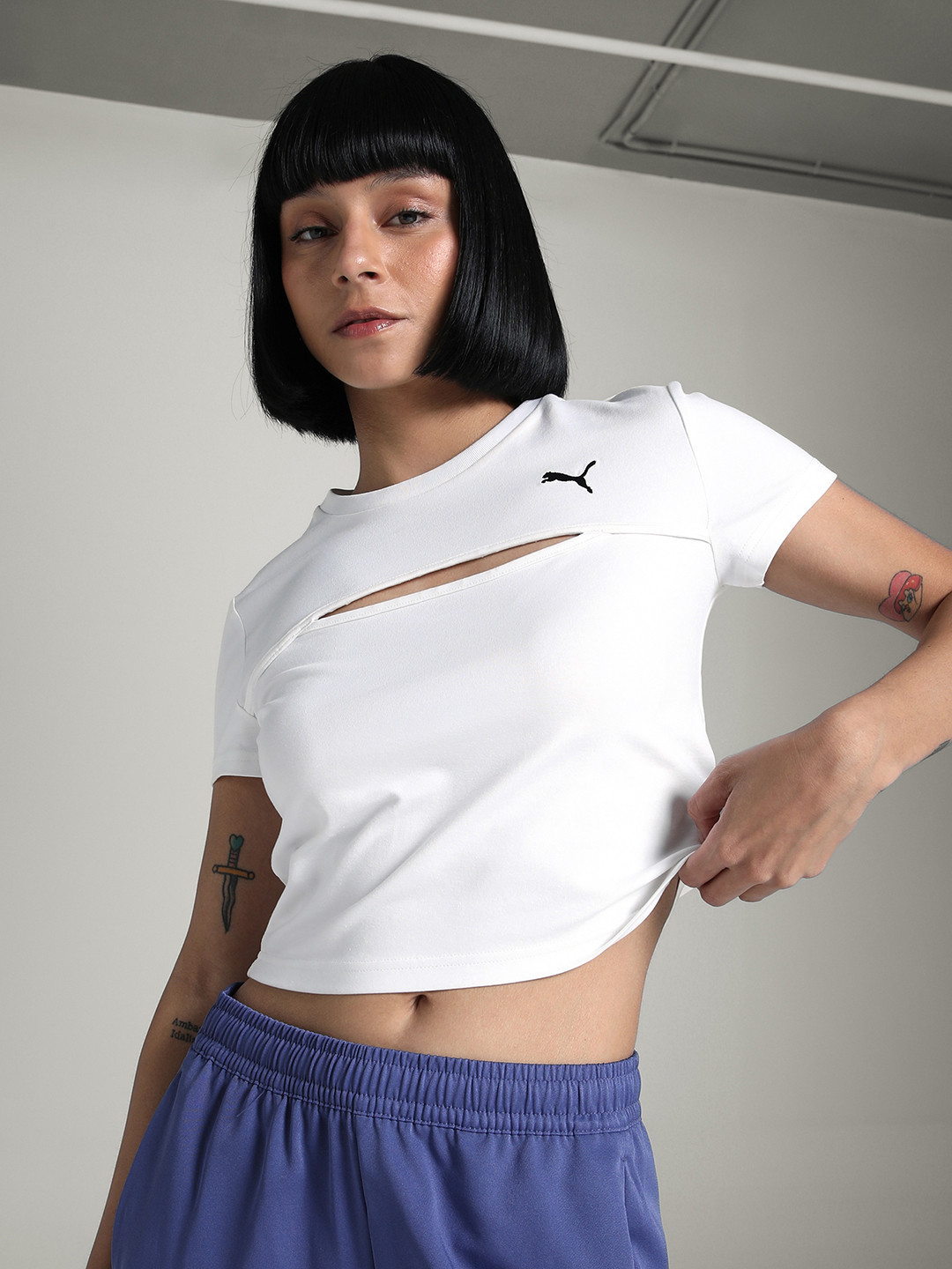 Puma Slim Fit Cut Out Detailing T-shirt