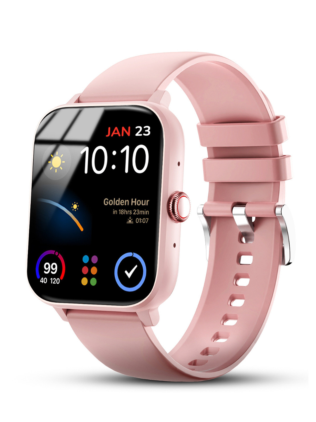 nervfit Women Vibe Water Resistant Smart Watch TVIBE-DPINK-BM-Orchid Pink