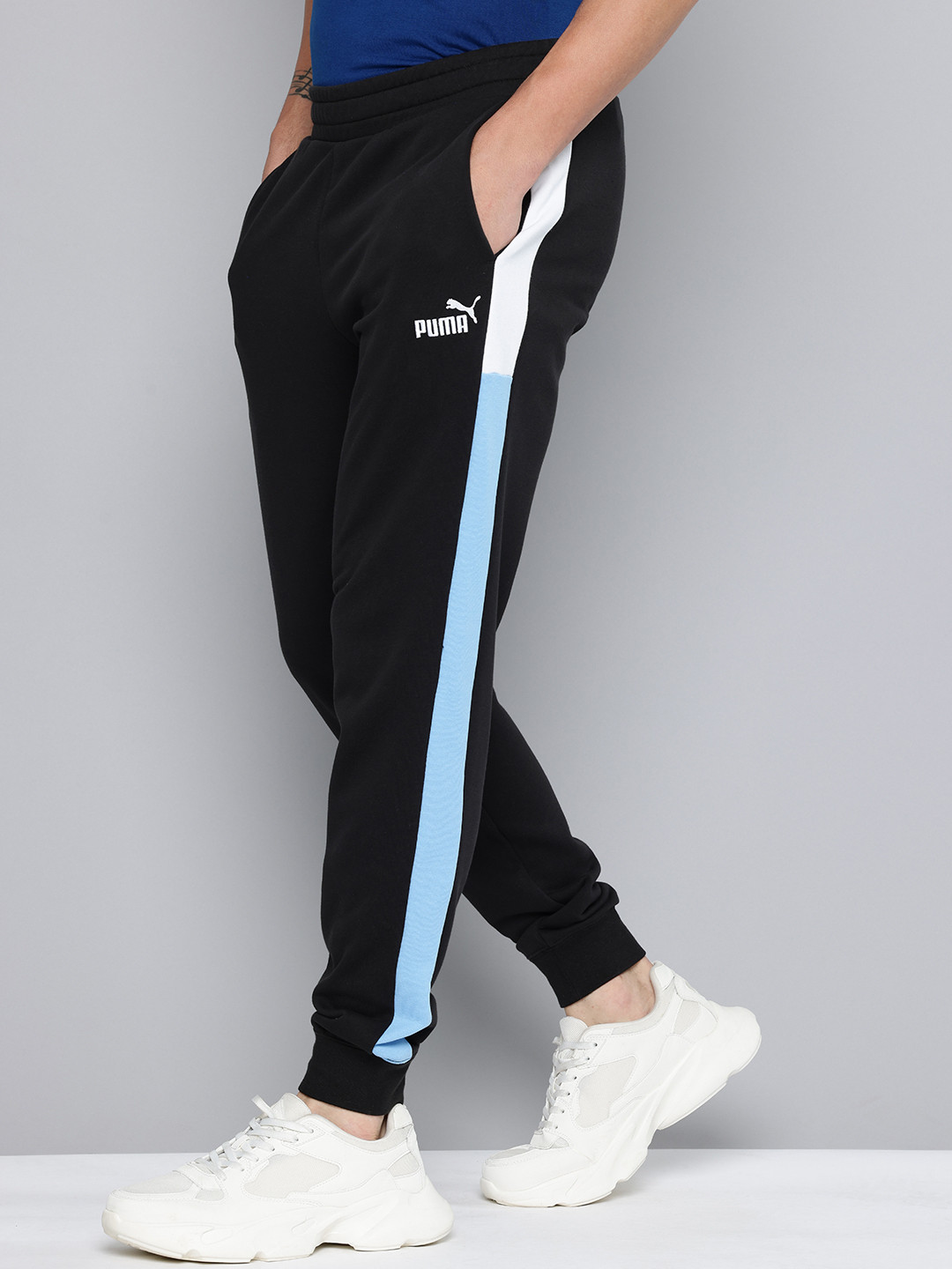 Puma Men Colourblock Side Striped Outdoor Joggers