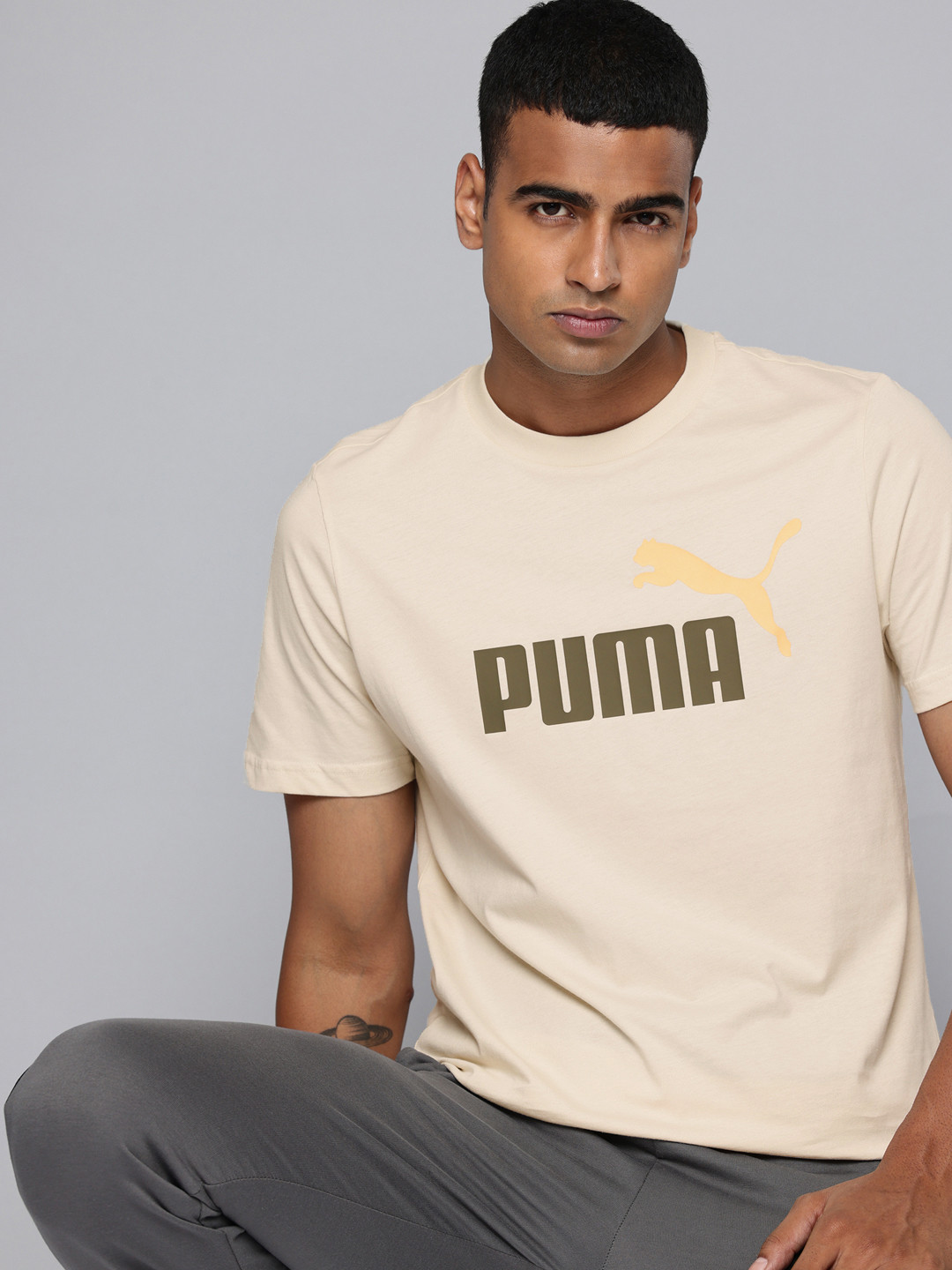 Puma Logo Printed Pure Cotton T-shirt - Image 1