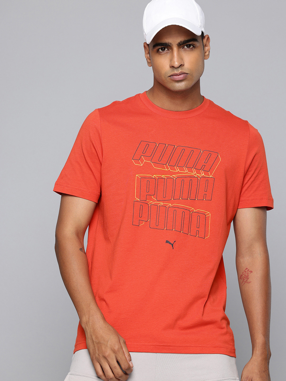 Puma Lab Brand Logo Printed Pure Cotton T-shirt