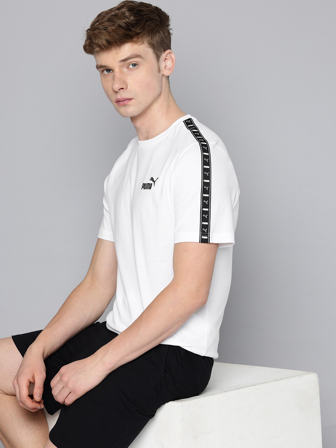 Puma Shoulder Tape Pure Cotton T-shirt