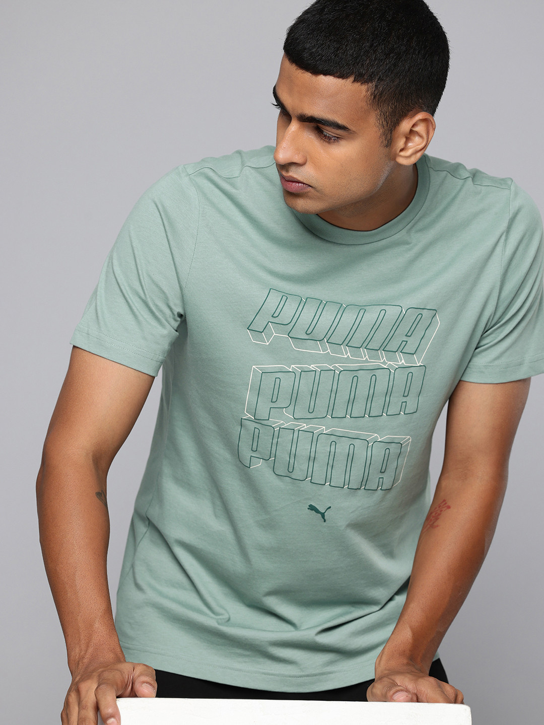 Puma Pure Cotton Brand Logo Puff Printed T-shirt