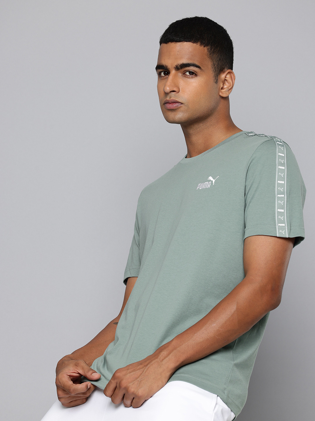 Puma Pure Cotton Logo Tape Outdoor T-shirt
