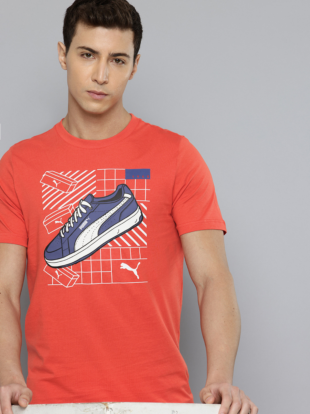 Puma Graphics Sneaker Printed Pure Cotton Outdoor T-shirt