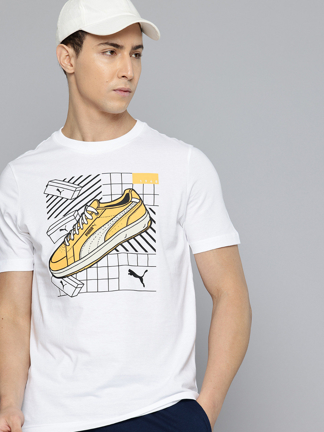 Puma Graphics Sneaker Printed Pure Cotton Outdoor T-shirt