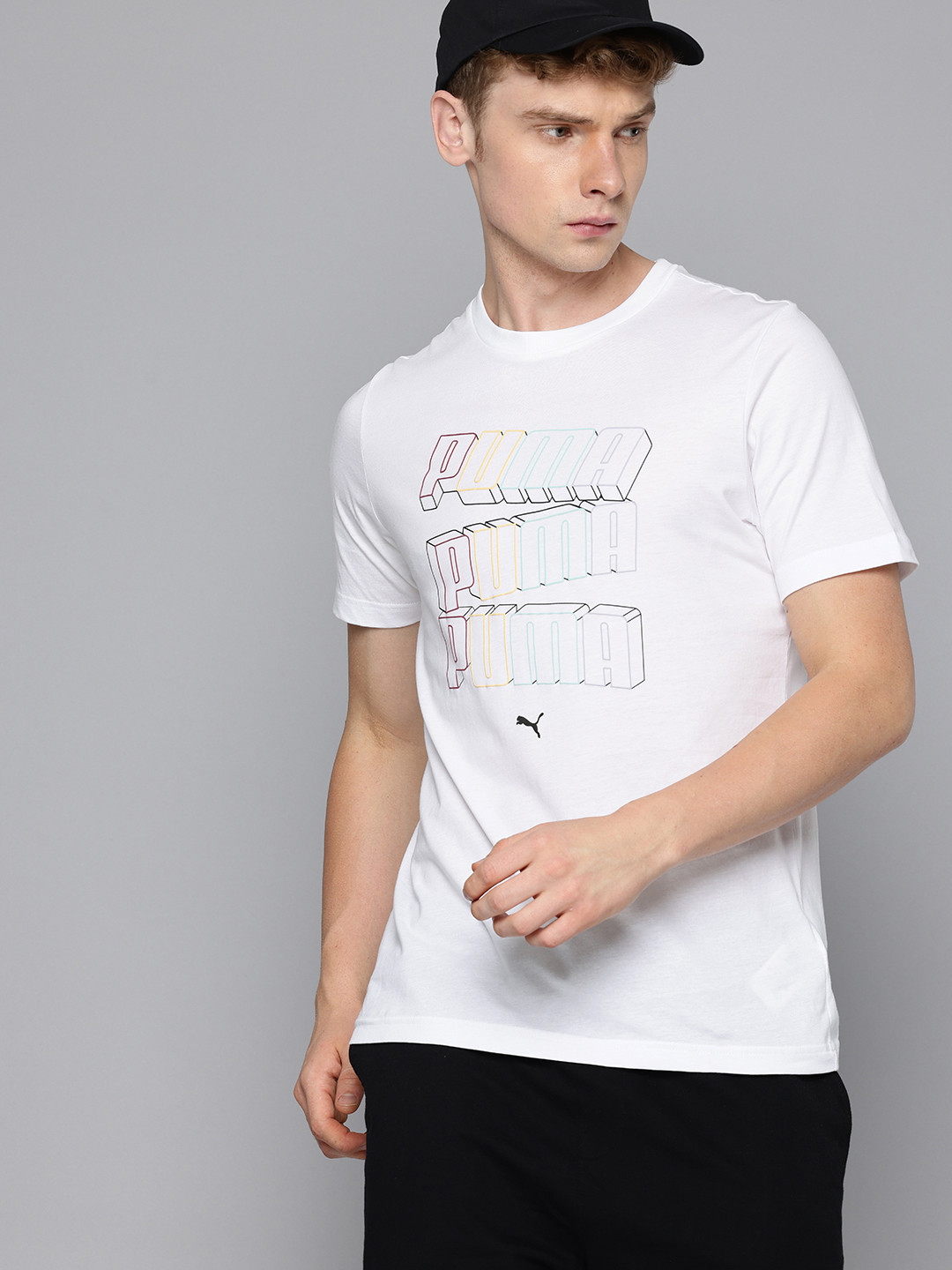 Puma Lab Brand Logo Printed Pure Cotton T-shirt